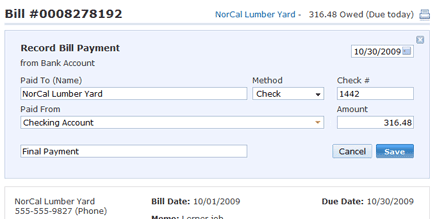 Record and Track Bill Payments